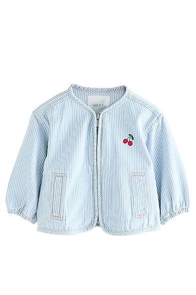 Next Kurzjacke Gestreifte Kapuzenjacke mit Reißverschluss günstig online kaufen