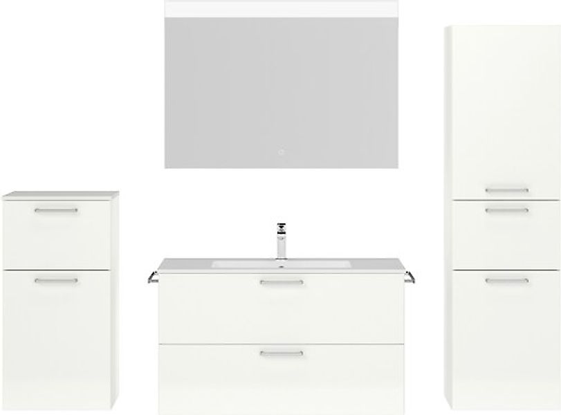 nobilia® Badmöbel-Set »Tolvina« vormontiert, mit Soft-Close, 4 Stk. tlg. günstig online kaufen