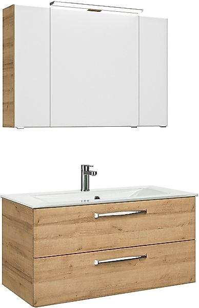 Saphir Badmöbel-Set »Trentino 2-teilig Glas-Waschtisch, Spiegelschrank mit günstig online kaufen