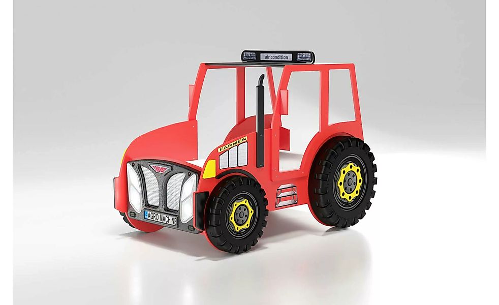 Autobett Traktor ¦ rot ¦ Maße (cm): B: 111 H: 145 Kindermöbel > Kinderbette günstig online kaufen
