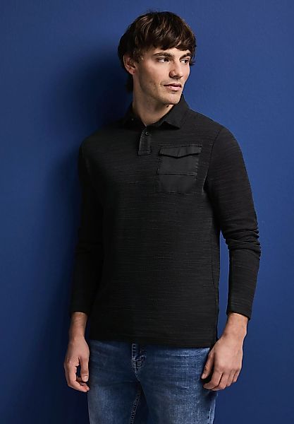 STREET ONE MEN Langarmshirt, mit Brusttasche günstig online kaufen