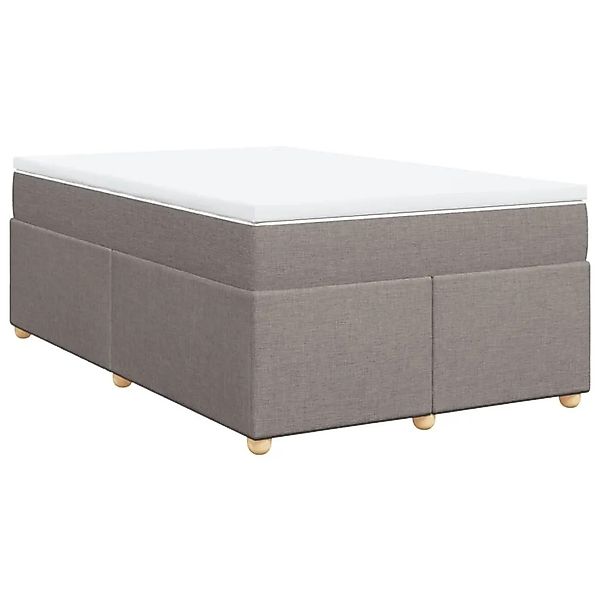 vidaXL Boxspringbett mit Matratze Taupe 120x200 cm Stoff 3285370 günstig online kaufen