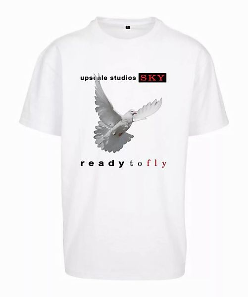 Mister Tee T-Shirt Mister Tee Ready To Fly Oversized T-Shirt Weiß Baumwolle günstig online kaufen