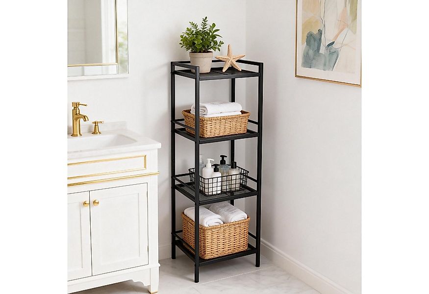 GarveeMore Bücherregal 3 /4 Tier Storage Rack Kohlenstoffstahl Bücherregal günstig online kaufen