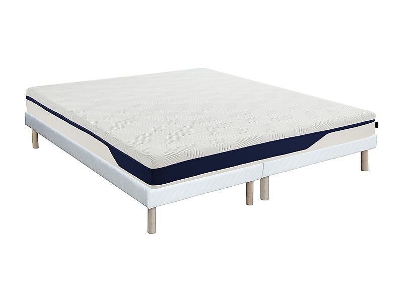 Bett-Set 180 x 200 cm Polsterbett + Matratze Memory-Schaum 7 Zonen, abnehmb günstig online kaufen