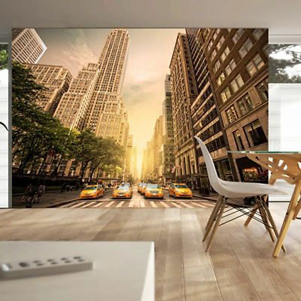 artgeist Fototapete In the shadow of skyscrapers mehrfarbig Gr. 300 x 210 günstig online kaufen