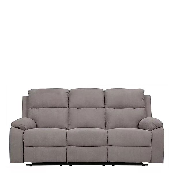 Graues Relax Sofa mit drei Sitzplätzen 197 cm breit - 95 cm tief günstig online kaufen