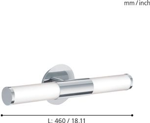 EGLO Wandleuchte PALMERA Wandlampe, E14, IP44, günstig online kaufen