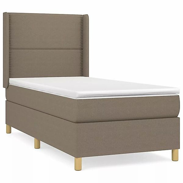 vidaXL Boxspringbett mit Matratze Taupe 90x200 cm Stoff1396527 günstig online kaufen