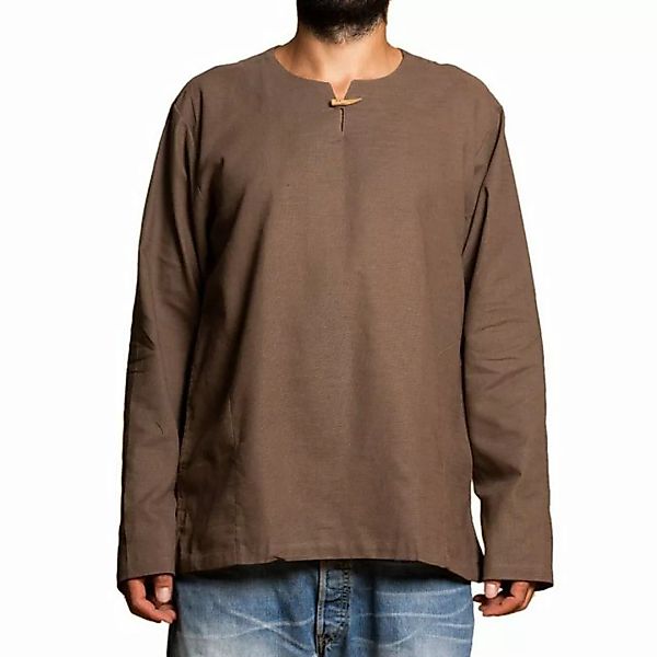 PANASIAM Langarmhemd Fischerhemd T01 aus hochwertiger Baumwolle für Herren günstig online kaufen