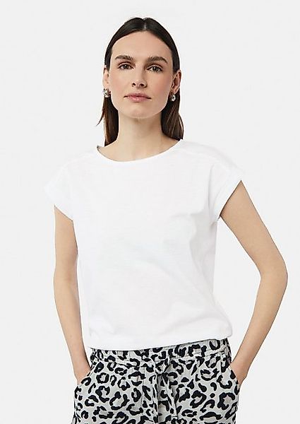 comma casual identity Kurzarmshirt Jersey-Shirt aus Baumwollmix mit übersch günstig online kaufen