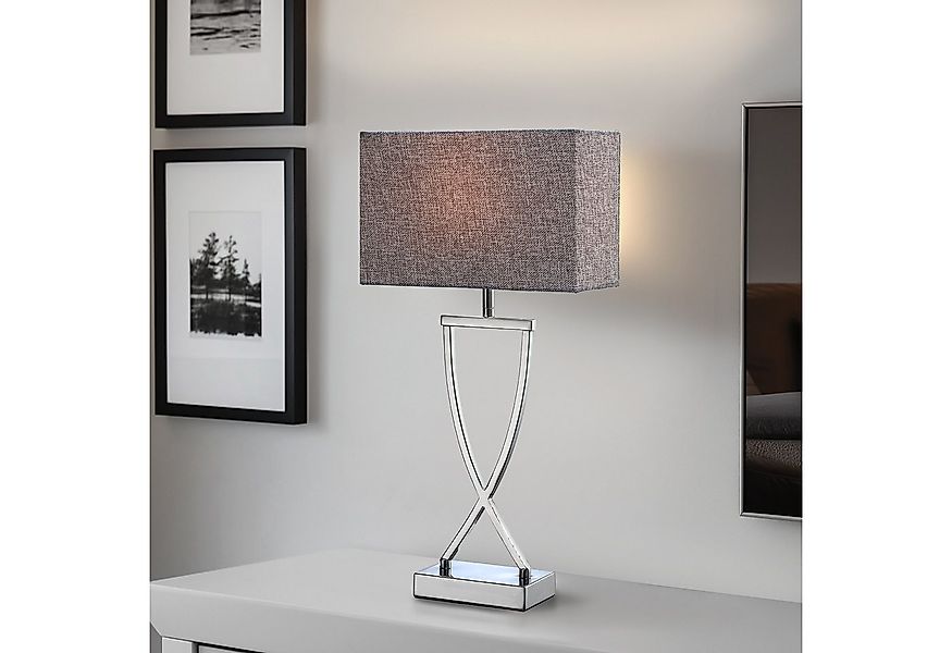 STANBOW Tischleuchte Tischlampe aus Metall mit Leinenschirm im Modern-Stil, günstig online kaufen