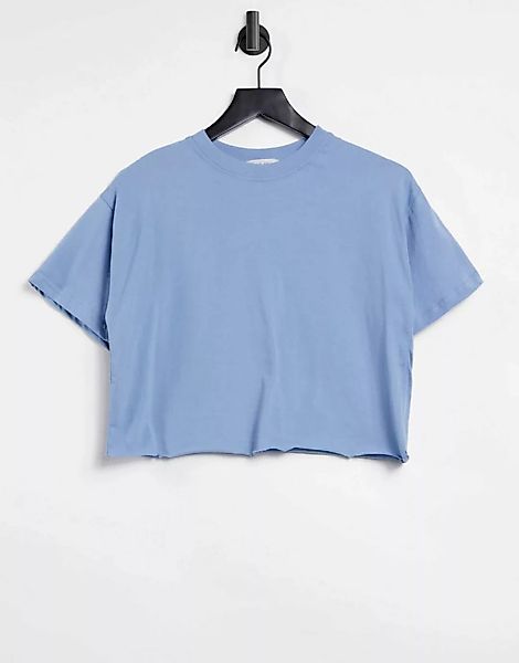 In The Style – Kurz geschnittenes Oversize-T-Shirt in Blau günstig online kaufen