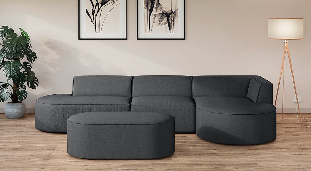 OTTO home Ecksofa "EIVIND Designer Sofa mit Ottomane rechts/links, B/T/H: 3 günstig online kaufen