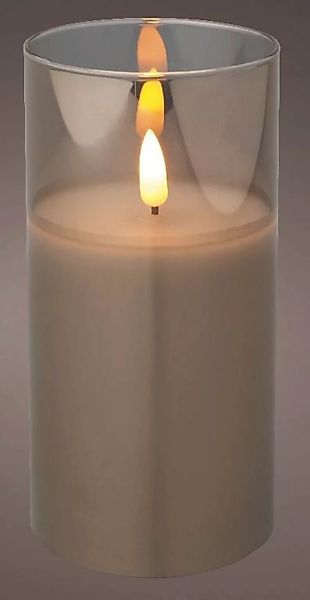 Lumineo LED-Kerzen LED Kerze Wachs Indoor smokey-grey 15 cm (grau) günstig online kaufen