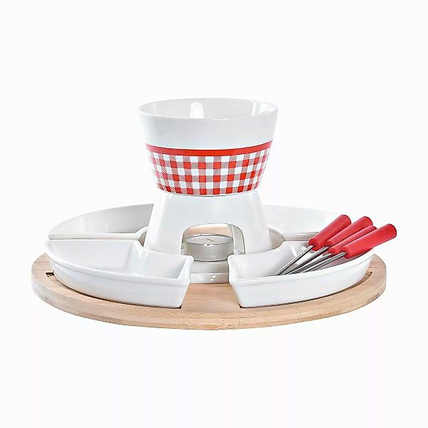 Fondue Set Dkd Home Decor Rot (26,5 X 26,5 X 1,5 Cm) (10 Pcs) günstig online kaufen