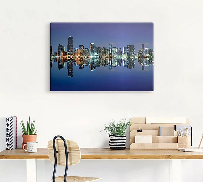 Artland Leinwandbild "Miami Skyline", Amerika, (1 St.) günstig online kaufen