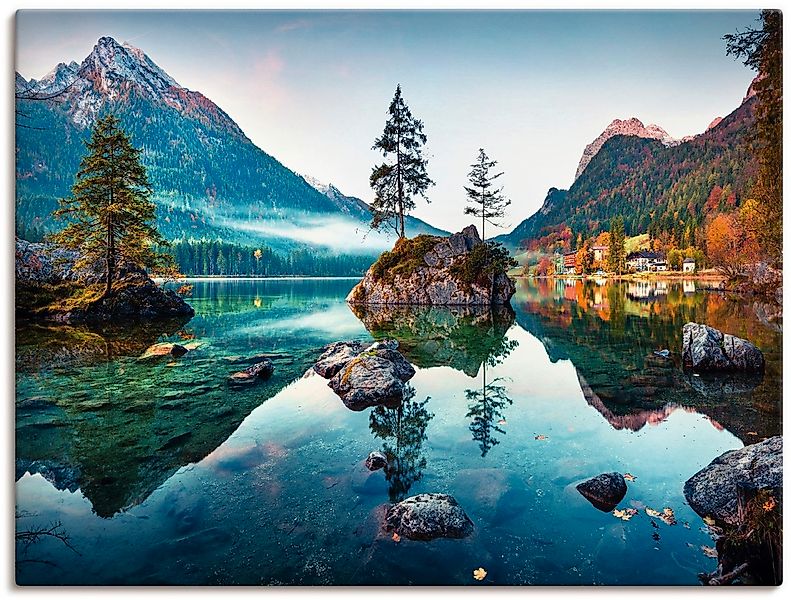Artland Wandbild "Herbstszene des Hintersee vor Alpen", Seebilder, (1 St.), günstig online kaufen