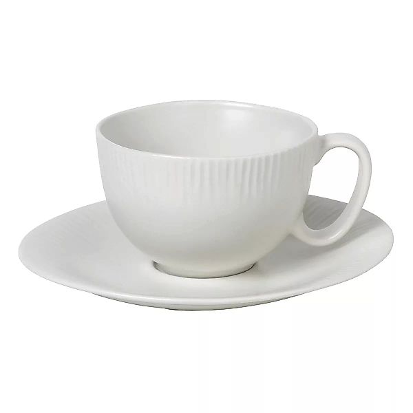 Broste Copenhagen Sandvig SANDVIG soft white Tasse mit Untertasse 2tlg. (we günstig online kaufen