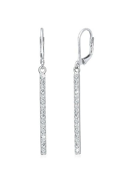 Elli Paar Ohrhänger Stab lang mit 925 Silber, mit Kristallen von Swarovski® günstig online kaufen