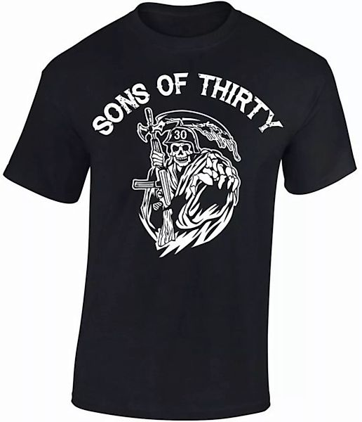 Baddery Print-Shirt Geburtstagsgeschenk für Biker 30 Jahre - Sons of Thirty günstig online kaufen