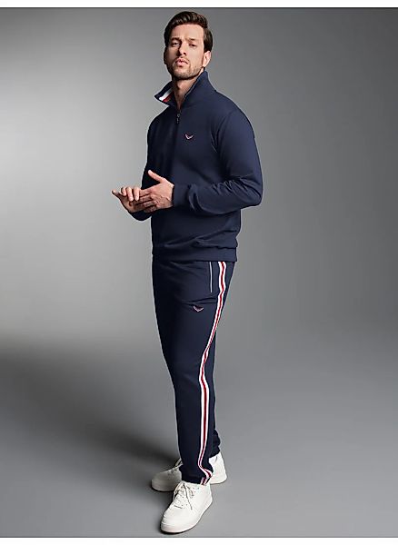 Trigema Freizeitanzug "TRIGEMA Freizeitanzug mit Ringelkragen und Kontrasts günstig online kaufen