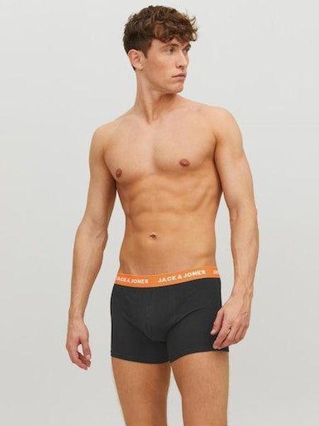 Jack & Jones 7-er Set Trunks Schwarz mit verschiedenfarbigem Webbund günstig online kaufen