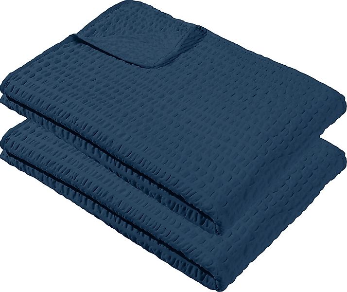 Wohndecke Sommerdecke "Detroit" 2er-Pack, REDBEST, Microfaser-Seersucker günstig online kaufen