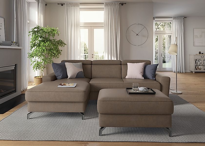 sit&more Ecksofa Scarlett L-Form, inklusive Kopfteilverstellung, günstig online kaufen