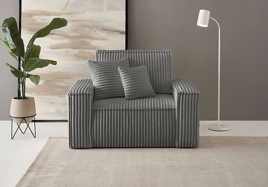 OTTO home Loveseat "FINNLEY, XXL-Sessel, Lesesessel, trendige Stoffe, inkl. günstig online kaufen