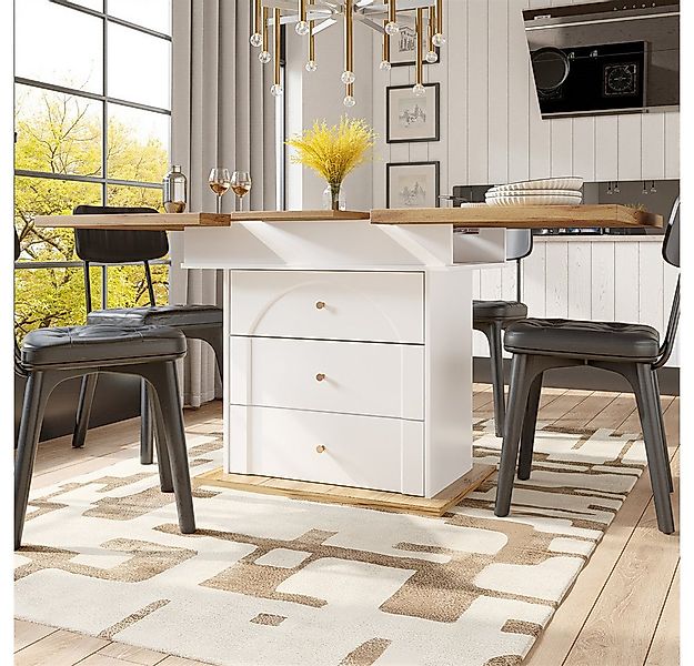 OKWISH Esstisch Multifunktionaler Ausziehtisch (Ausziehbarer Teleskoptisch günstig online kaufen