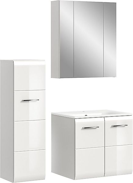 INOSIGN Badezimmer-Set, (Set, 4-St), Florenz, Badkombination 4-tlg.,Weiß ho günstig online kaufen