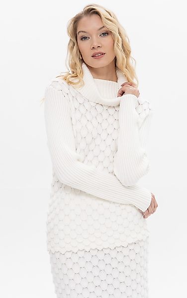 Passioni Rollkragenpullover aus strukturiertem Strick günstig online kaufen