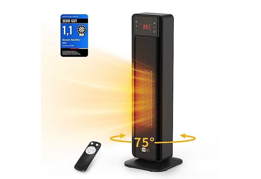 AECO Heizlüfter EcoHeat Boost, Fernbedienung,Lüfterfunktion,Oszillation,LED günstig online kaufen