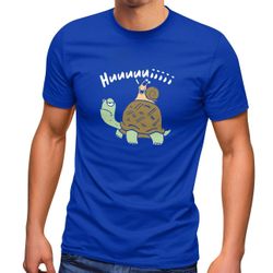 MoonWorks Print-Shirt Herren T-Shirt Schildkröte Schnecke günstig online kaufen