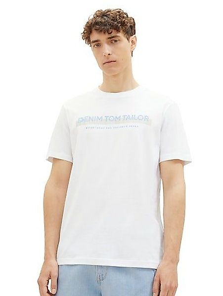 TOM TAILOR Denim T-Shirt mit Logofrontprint günstig online kaufen