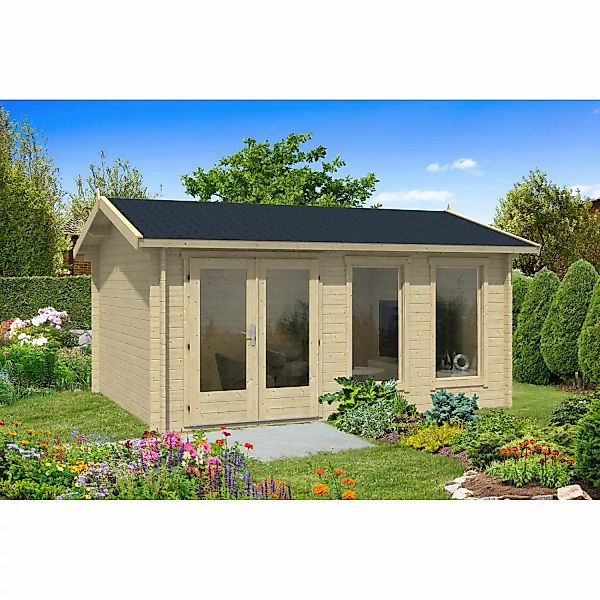 Alpholz Gartenhaus Valencia-40 XL Unbehandelt 460 cm x 352 cm günstig online kaufen