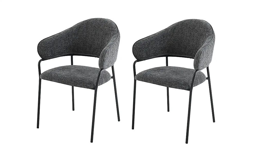 by Living Stuhl 2er-Set   ¦ grau ¦ Maße (cm): B: 60 H: 86 Stühle > Esszimme günstig online kaufen