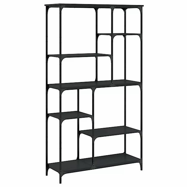 vidaXL Bücherregal Bücherregal Schwarz 99x35,5x176 cm Holzwerkstoff und Sta günstig online kaufen