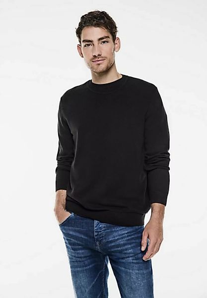 STREET ONE MEN Strickpullover mit Rundhalsausschnitt günstig online kaufen