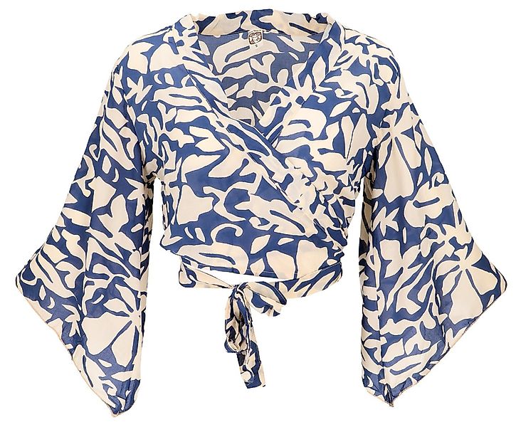 Guru-Shop Longbluse Kurztop, Boho Blusentop, Wickeltop, Wickelbluse.. alter günstig online kaufen