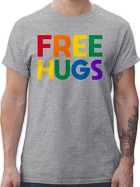Shirtracer T-Shirt Free Hugs - Lettering günstig online kaufen