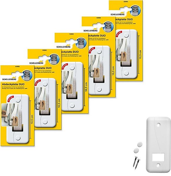 SCHELLENBERG Gurtwickler-Abdeckplatte Duo Maxi, 10,5 cm Lochabstand, langle günstig online kaufen