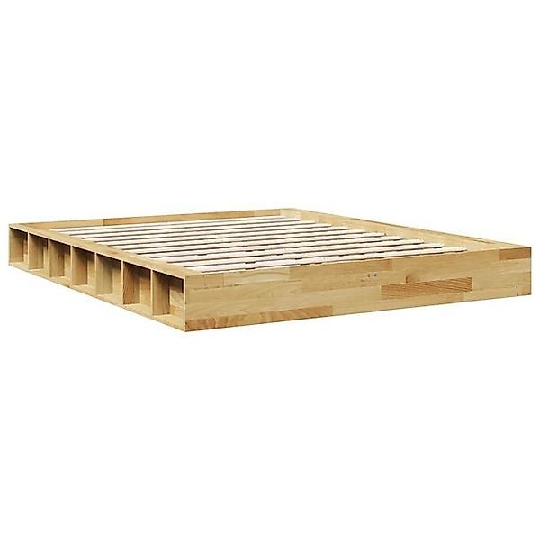 vidaXL Bett Massivholzbett ohne Matratze 140x190 cm Eichenholz günstig online kaufen