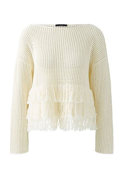 Oui Rundhalspullover Pullover Baumwollmischung günstig online kaufen