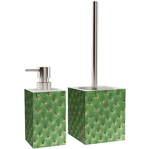 SANILO Badezimmer Set Seifenspender und WC Bürste Kaktus günstig online kaufen