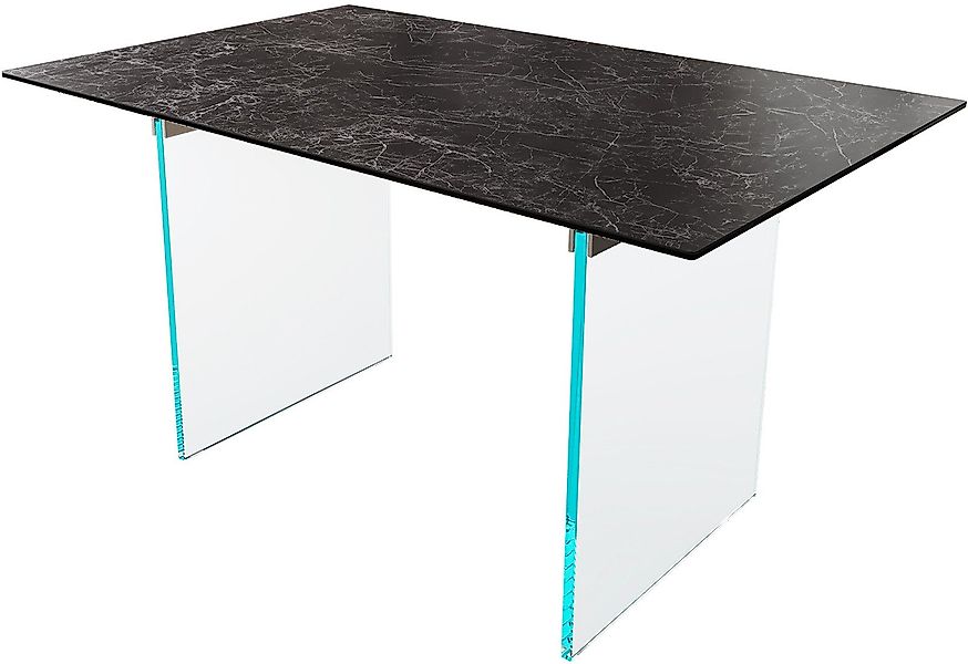 DELIFE Esstisch Edge, Keramik Laminam® Nero günstig online kaufen