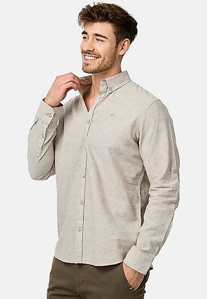 Indicode Langarmhemd Herren INTheon Herrenhemd Langarm mit Button-Down-Krag günstig online kaufen