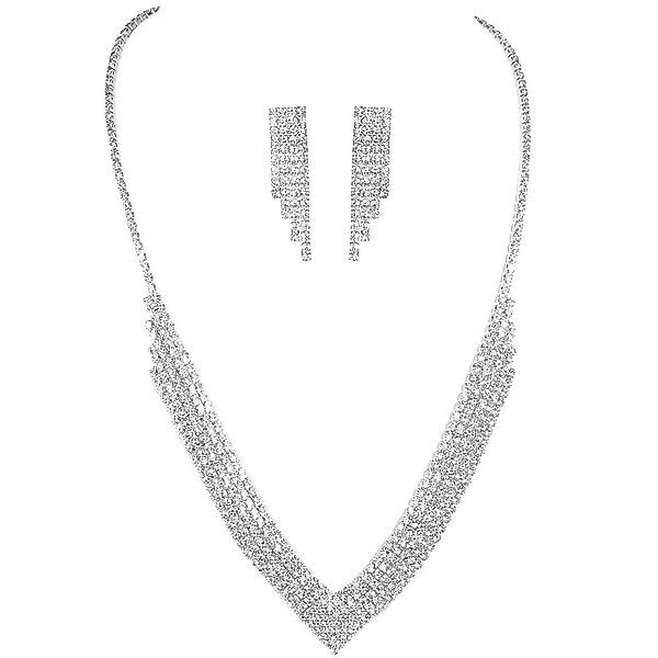 KARMA Schmuckset Kristall Silber Damen Brautschmuck günstig online kaufen