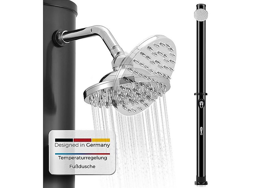 Juskys Solardusche Victoria, 20 L, schwenkbarer Duschkopf, stufenlose bis 6 günstig online kaufen